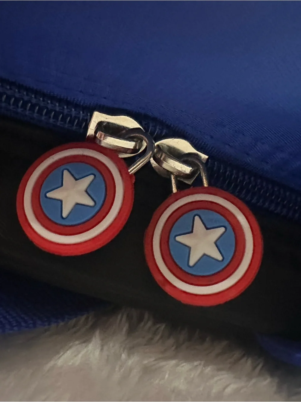 Captain America Inspired Kids Backpack - Blue & Red Star Design